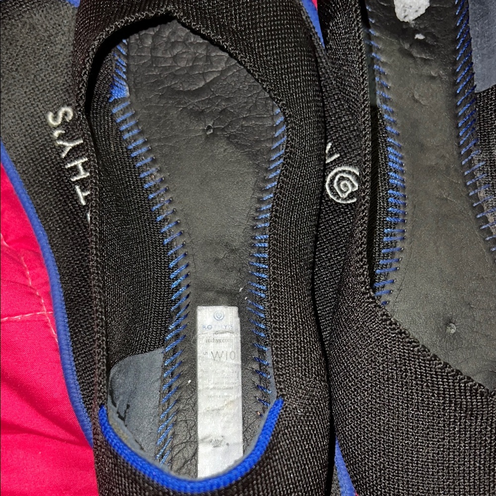 Rothy's "The Flat" Black solid size 10 - image 2